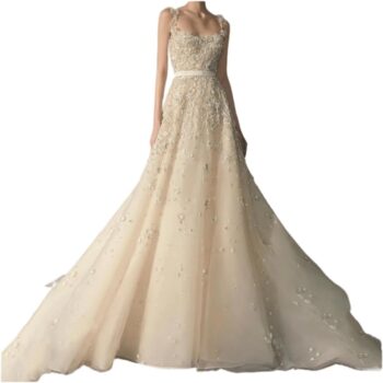 Prom Dresses Sexy Party Elegant Sparkly Crystal Evening Gown Evening Lace A-Line Party Dresses for Women