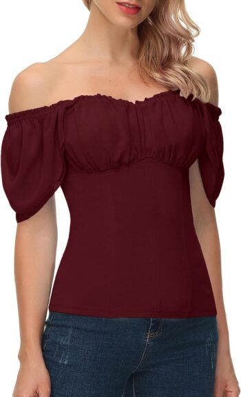 Women Vintage Sleeveless Top Ruched Bust Cami Blouse Shirts