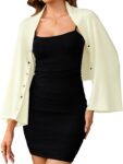 Women Open Front Shurg Sweaters Lightweight Cropped Cardigan Elegant Shawl and Wrap Knit Bolero